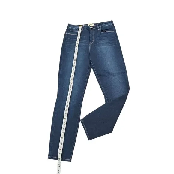 L'Agence Womens Margot High Rise Skinny Jeans Venus Blue Denim Cropped Size 29